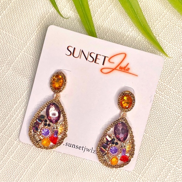 Jewelry - COLORFUL TEARDROP EARRINGS PERFECT FOR SPRING AND SUMMER!